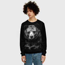 Свитшот мужской Медведь тотем славян, цвет: 3D-черный — фото 2