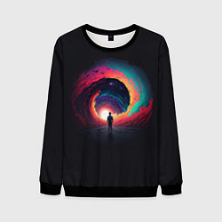 Свитшот мужской На пути к новым мирам, цвет: 3D-черный