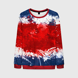 Свитшот мужской Grunge strips colors, цвет: 3D-красный