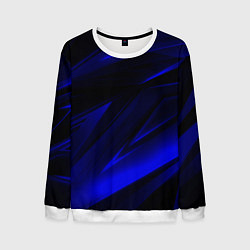 Свитшот мужской Geometry blue stripes, цвет: 3D-белый