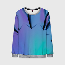 Свитшот мужской Светлые фигуры и листы, цвет: 3D-меланж