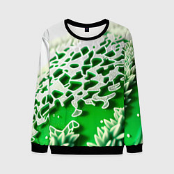Свитшот мужской Узор зелени-арт, цвет: 3D-черный