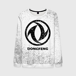 Свитшот мужской Dongfeng с потертостями на светлом фоне, цвет: 3D-белый