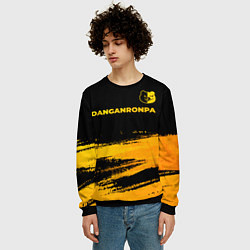 Свитшот мужской Danganronpa - gold gradient: символ сверху, цвет: 3D-черный — фото 2