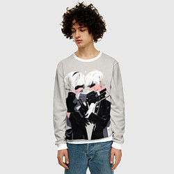 Свитшот мужской Йорха-2B и Йорха-9S, цвет: 3D-белый — фото 2