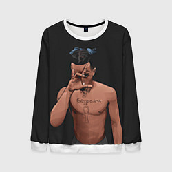 Свитшот мужской XXXTentacion арт, цвет: 3D-белый