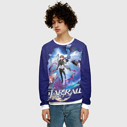 Свитшот мужской Вельт Хонкай Стар Рейл, цвет: 3D-белый — фото 2