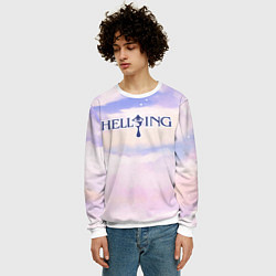 Свитшот мужской Hellsing sky clouds, цвет: 3D-белый — фото 2
