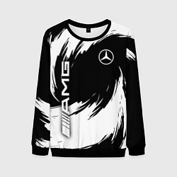 Свитшот мужской Mercedes benz - white color, цвет: 3D-черный