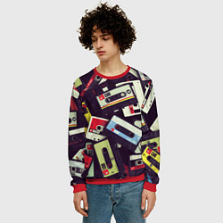 Свитшот мужской Кассета 90-е, цвет: 3D-красный — фото 2