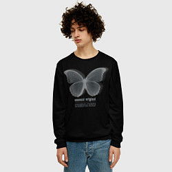 Свитшот мужской Butterfly unusualy original, цвет: 3D-черный — фото 2