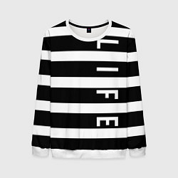 Свитшот мужской Полосатая, цвет: 3D-белый