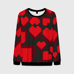 Мужской свитшот Pixel hearts