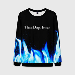 Свитшот мужской Three Days Grace blue fire, цвет: 3D-черный
