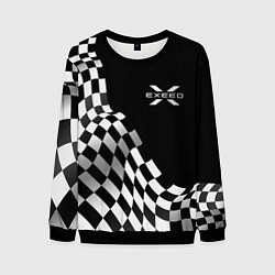 Свитшот мужской Exeed racing flag, цвет: 3D-черный