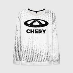 Свитшот мужской Chery с потертостями на светлом фоне, цвет: 3D-белый