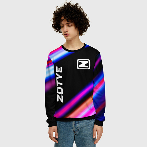 Мужской свитшот Zotye speed lights / 3D-Черный – фото 3