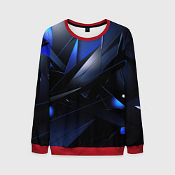 Свитшот мужской Blue black background, цвет: 3D-красный