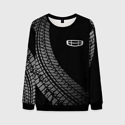 Свитшот мужской Geely tire tracks, цвет: 3D-черный