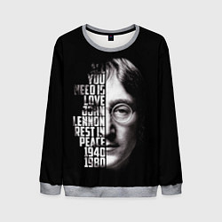 Свитшот мужской Джон Леннон легенда, цвет: 3D-меланж