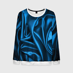 Свитшот мужской Синий шёлк, цвет: 3D-белый