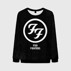 Свитшот мужской Foo Fighters glitch на темном фоне, цвет: 3D-черный