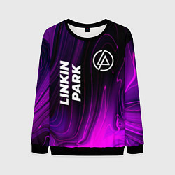 Свитшот мужской Linkin Park violet plasma, цвет: 3D-черный