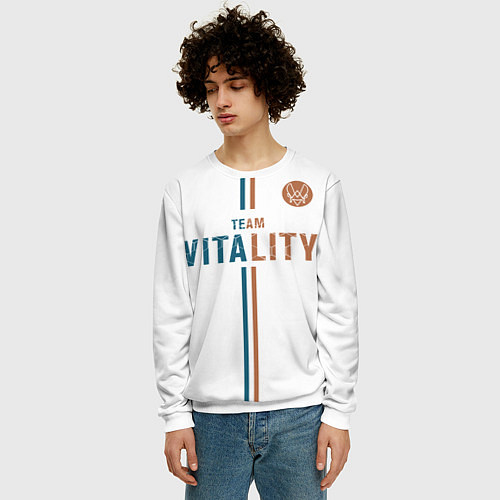 Мужской свитшот Форма Team Vitality white / 3D-Белый – фото 3