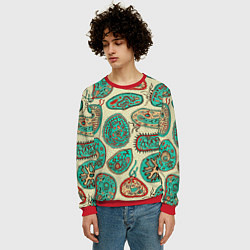 Свитшот мужской Бактерии, цвет: 3D-красный — фото 2