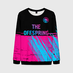 Свитшот мужской The Offspring - neon gradient: символ сверху, цвет: 3D-черный