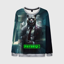 Свитшот мужской Payday 3 crazy bear, цвет: 3D-меланж