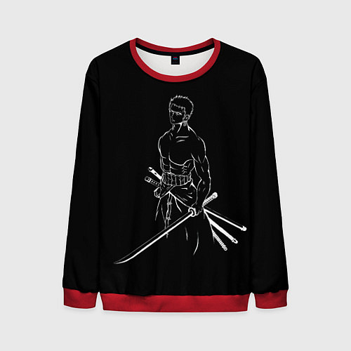 Мужской свитшот Roronoa Zoro - One Piece / 3D-Красный – фото 1