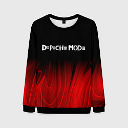 Свитшот мужской Depeche Mode red plasma, цвет: 3D-черный