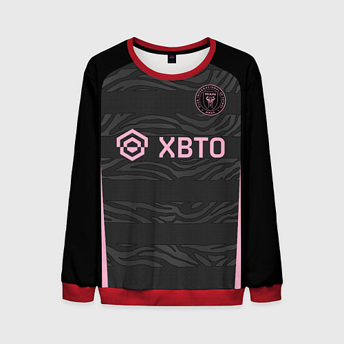 Мужской свитшот Лионель Месси Интер Майами форма гостевая / 3D-Красный – фото 1