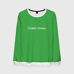 Свитшот мужской Classic Green, цвет: 3D-белый