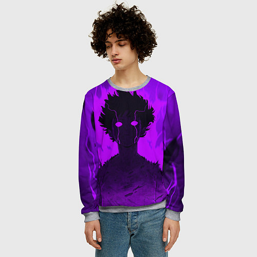 Мужской свитшот Mob Psycho Rage / 3D-Меланж – фото 3