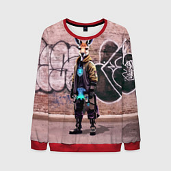 Свитшот мужской Dude kangaroo - Bronx - New York, цвет: 3D-красный