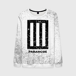 Свитшот мужской Paramore с потертостями на светлом фоне, цвет: 3D-белый