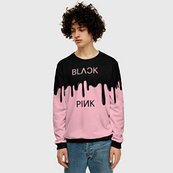 Свитшот мужской Blackpink - краски, цвет: 3D-черный — фото 2