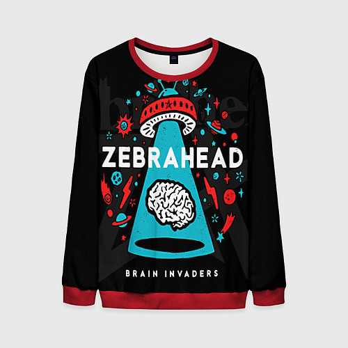 Мужской свитшот Zebrahead brains invaders / 3D-Красный – фото 1