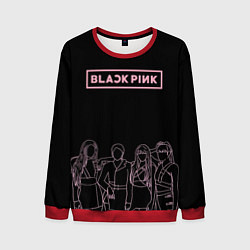 Свитшот мужской Blackpink - art contour, цвет: 3D-красный