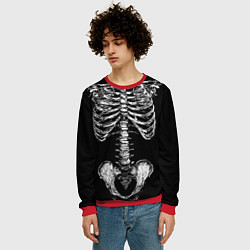 Свитшот мужской Скелет человека, цвет: 3D-красный — фото 2