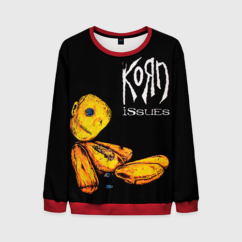 Мужской свитшот Korn - issues / 3D-Красный – фото 1