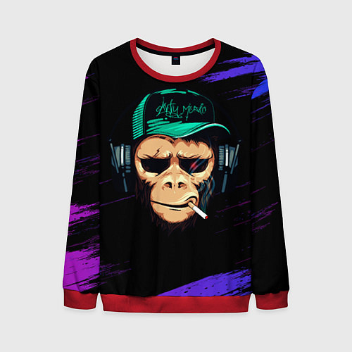 Мужской свитшот Манки на стиле / 3D-Красный – фото 1