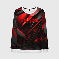 Свитшот мужской CS GO black red, цвет: 3D-белый