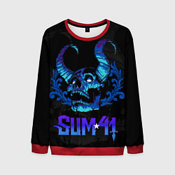 Свитшот мужской Sum41 horns skull, цвет: 3D-красный