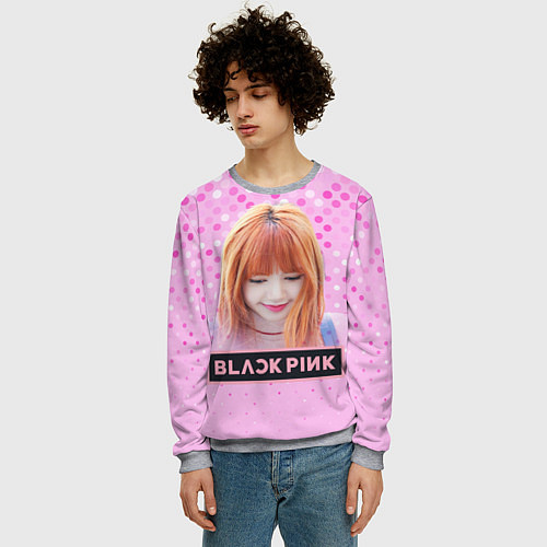 Мужской свитшот Blackpink Lisa / 3D-Меланж – фото 3