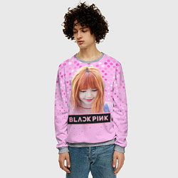 Свитшот мужской Blackpink Lisa, цвет: 3D-меланж — фото 2