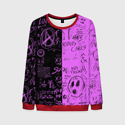 Свитшот мужской Dead inside purple black, цвет: 3D-красный