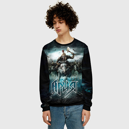 Мужской свитшот Ария Через все времена / 3D-Черный – фото 3
